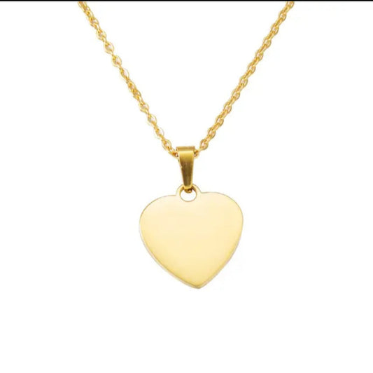 Gold Heart Pendant Necklace