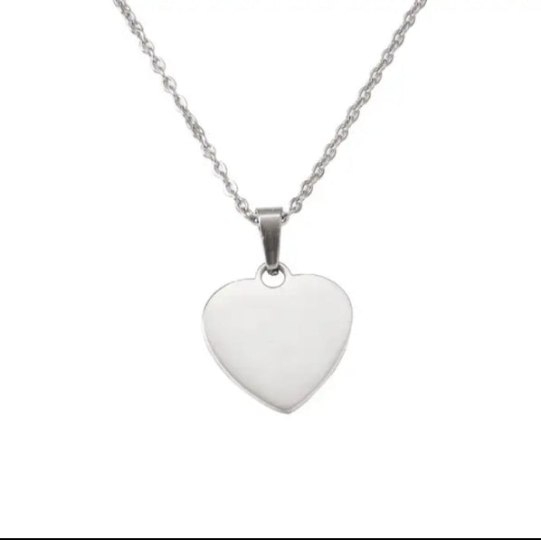 Silver Heart Pendant Necklace
